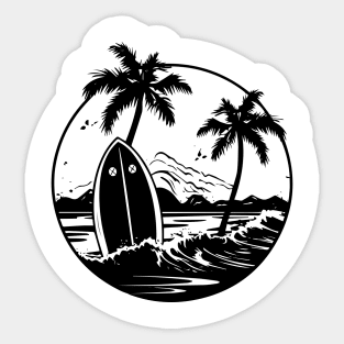 Ride the Waves with your surfboard Sticker